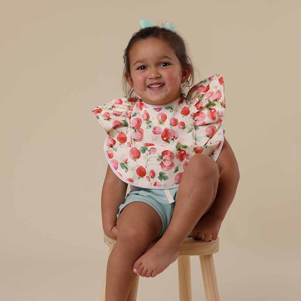 Strawberry Frill Snuggle Bib - View 5
