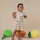 Sunny Citrus Short Sleeve Organic Dress - Thumbnail 1
