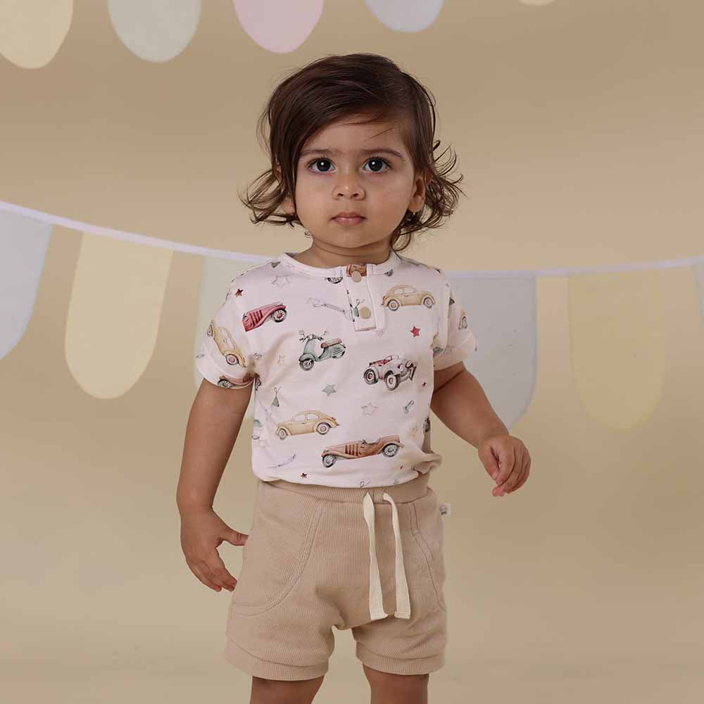 Vintage Cars Short Sleeve Organic Bodysuit - View 3