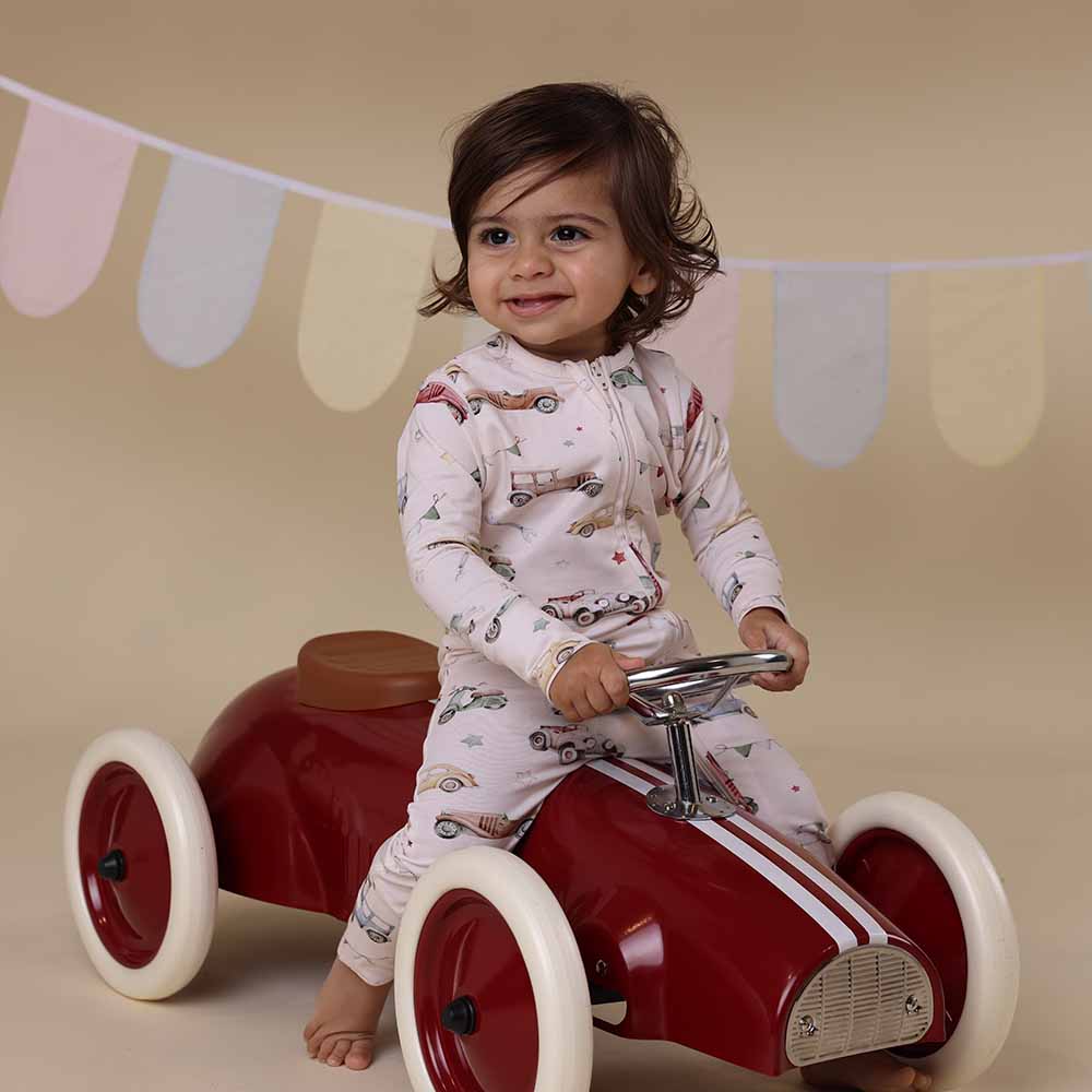 Vintage Cars Organic Snugglesuit Convertible Romper - View 11