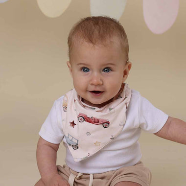 Vintage Cars Organic Dribble Bib| Snuggle Hunny