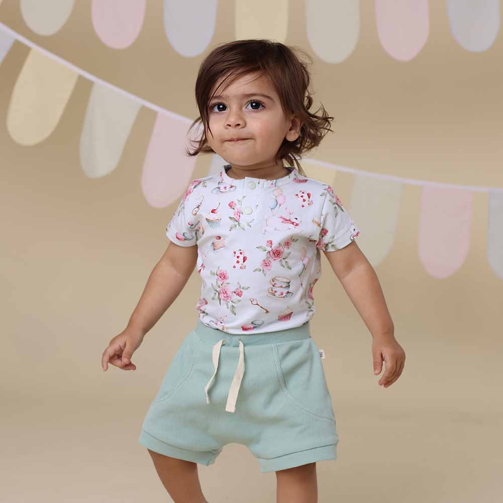 White Rabbit Short Sleeve Organic Bodysuit - View 6