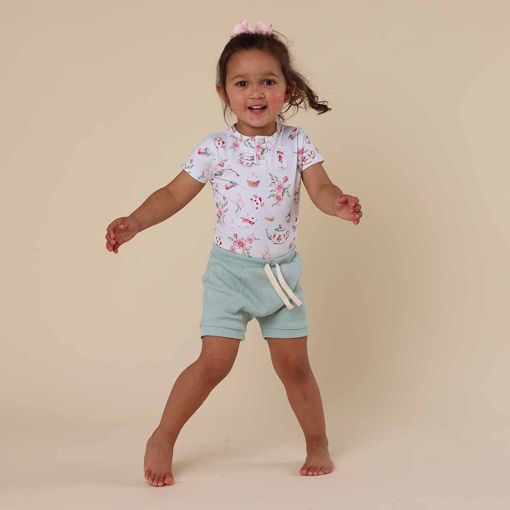 White Rabbit Short Sleeve Organic Bodysuit - View 14