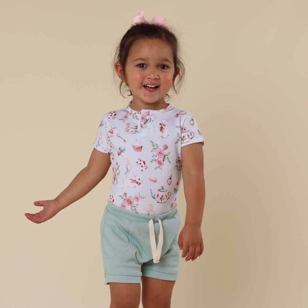 White Rabbit Short Sleeve Organic Bodysuit - View 16