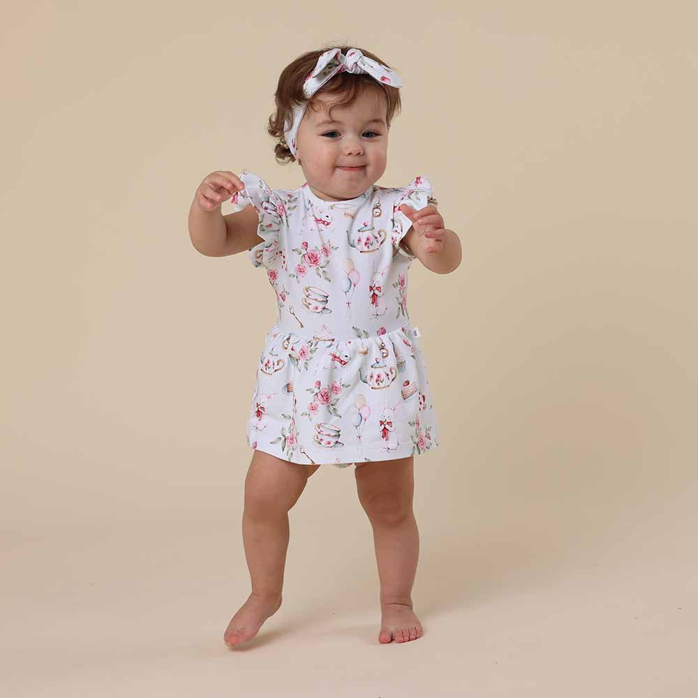 White Rabbit Short Sleeve Organic Dress - View 18