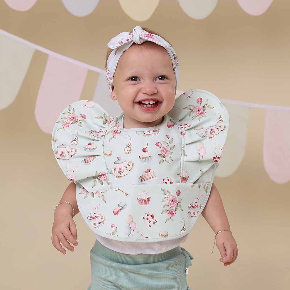 White Rabbit Frill Snuggle Bib - View 1