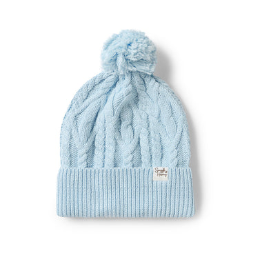 Baby Blue Organic Adult Knit Beanie | Snuggle Hunny