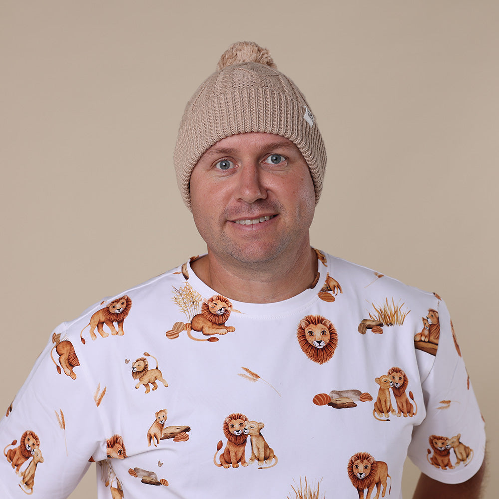 Hazelnut Organic Adult Knit Beanie - View 3