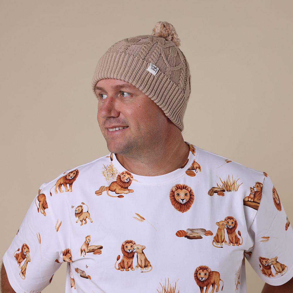 Hazelnut Organic Adult Knit Beanie - View 5