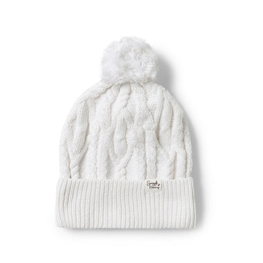 White Organic Adult Knit Beanie | Snuggle Hunny
