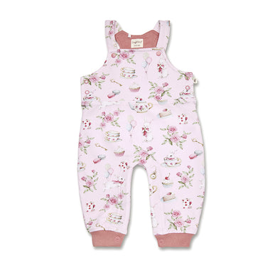 Alice's Tea Party Organic Snuggle Overalls | Snuggle Hunny