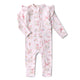 Alice’s Tea Party Organic Snugglesuit Convertible Romper with Frill - Thumbnail 2
