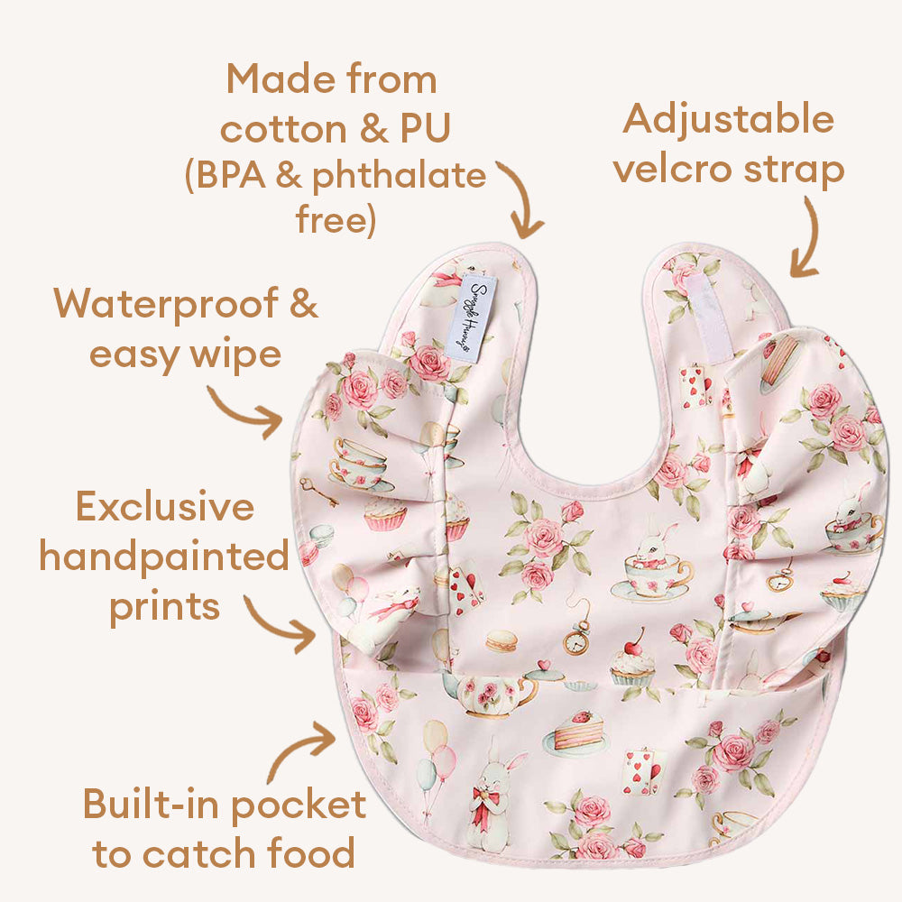 Alice’s Tea Party Frill Snuggle Bib - View 4