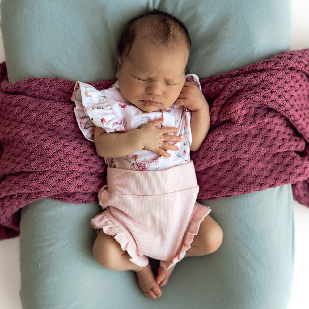 Alice’s Tea Party Short Sleeve Organic Bodysuit - View 13