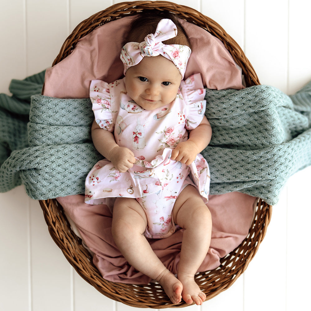 Alice’s Tea Party Short Sleeve Organic Dress - View 13