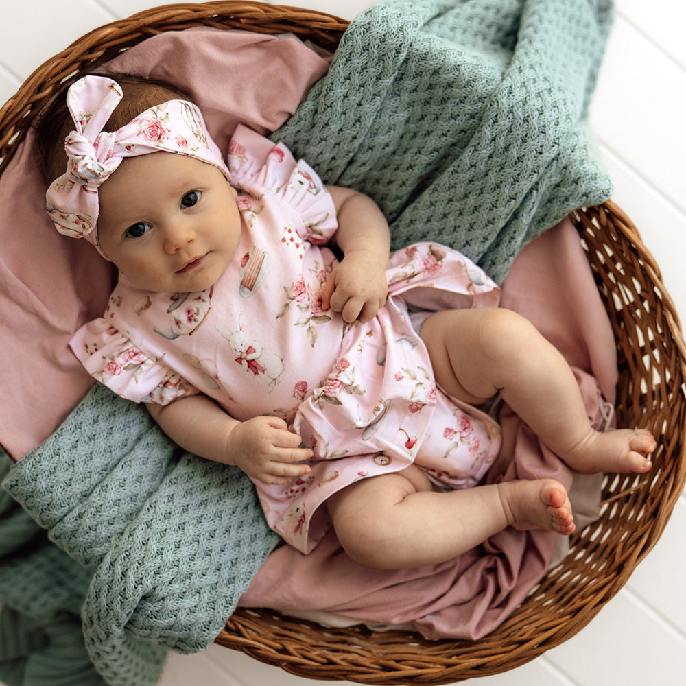Alice’s Tea Party Short Sleeve Organic Dress - View 5