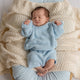 Baby Blue Organic Cotton Knit Shorts - Thumbnail 3