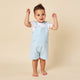 Baby Blue Organic Joey Overall Shorts - Thumbnail 10