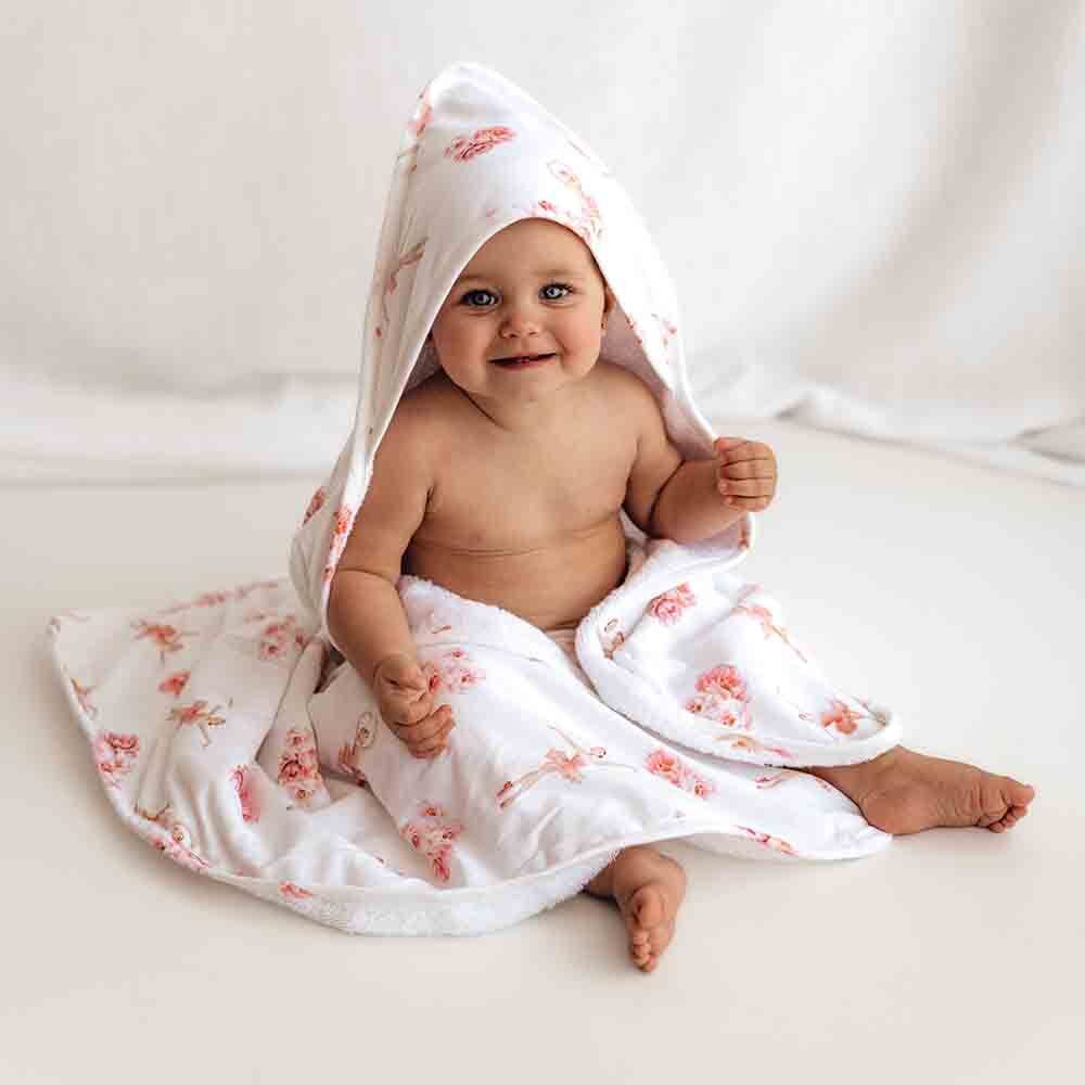 Ballerina Organic Baby Towel & Wash Cloth Set - View 2