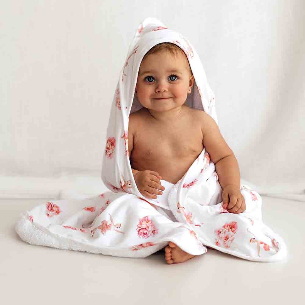 Ballerina Organic Baby Towel & Wash Cloth Set - View 4
