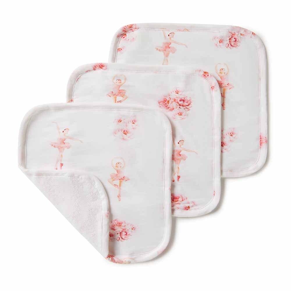 Ballerina Organic Baby Towel & Wash Cloth Set - View 6