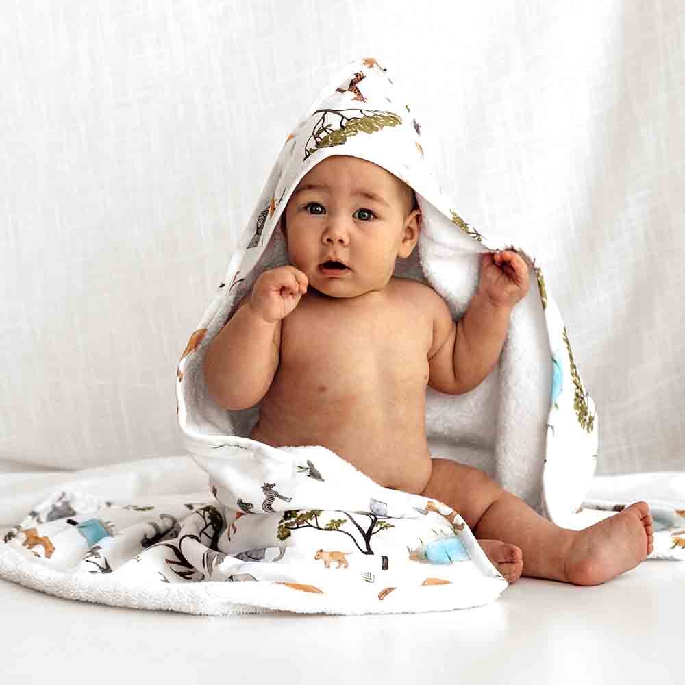 Safari Organic Baby Towel & Wash Cloth Set - View 2
