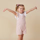Baby Pink Organic Joey Overall Shorts - Thumbnail 4