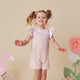 Baby Pink Organic Joey Overall Shorts - Thumbnail 7