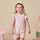 Baby Pink Organic Joey Overall Shorts - Thumbnail 3