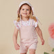 Baby Pink Organic Joey Overall Shorts - Thumbnail 16
