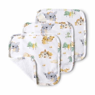 Dragon Organic Wash Cloths - 3 Pack-Snuggle Hunny