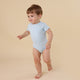 Baby Blue Short Sleeve Organic Bodysuit - Thumbnail 9