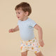 Baby Blue Short Sleeve Organic Bodysuit - Thumbnail 10