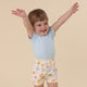 Baby Blue Short Sleeve Organic Bodysuit - Thumbnail 4