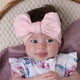 Baby Pink Organic Oversized Bow - Thumbnail 3