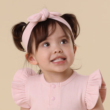 Baby Pink Ribbed Organic Topknot | Snuggle Hunny