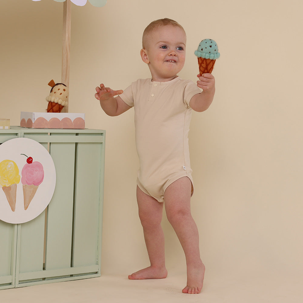 Babyccino Short Sleeve Organic Bodysuit - View 1
