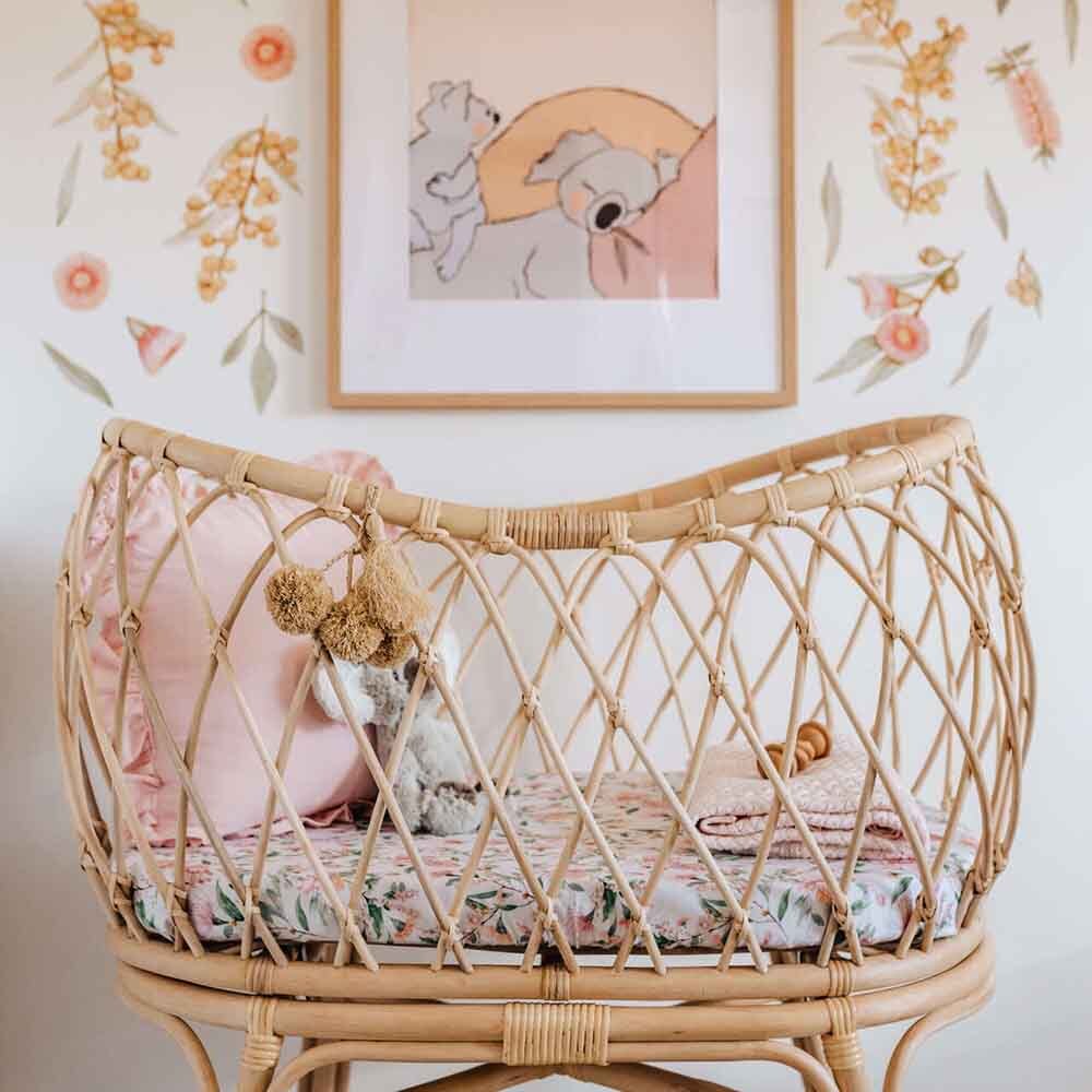 Black Friday Exclusive - Wattle Bassinet Sheet / Change Pad Cover - View 7