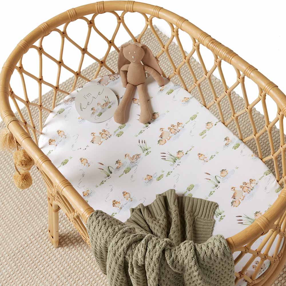 Duck Pond Organic Bassinet Sheet / Change Pad Cover - View 1