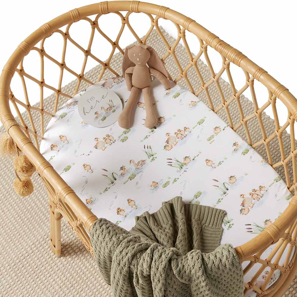 Duck Pond Organic Fitted Bassinet Sheet Change Pad Cover Snuggle Hunny