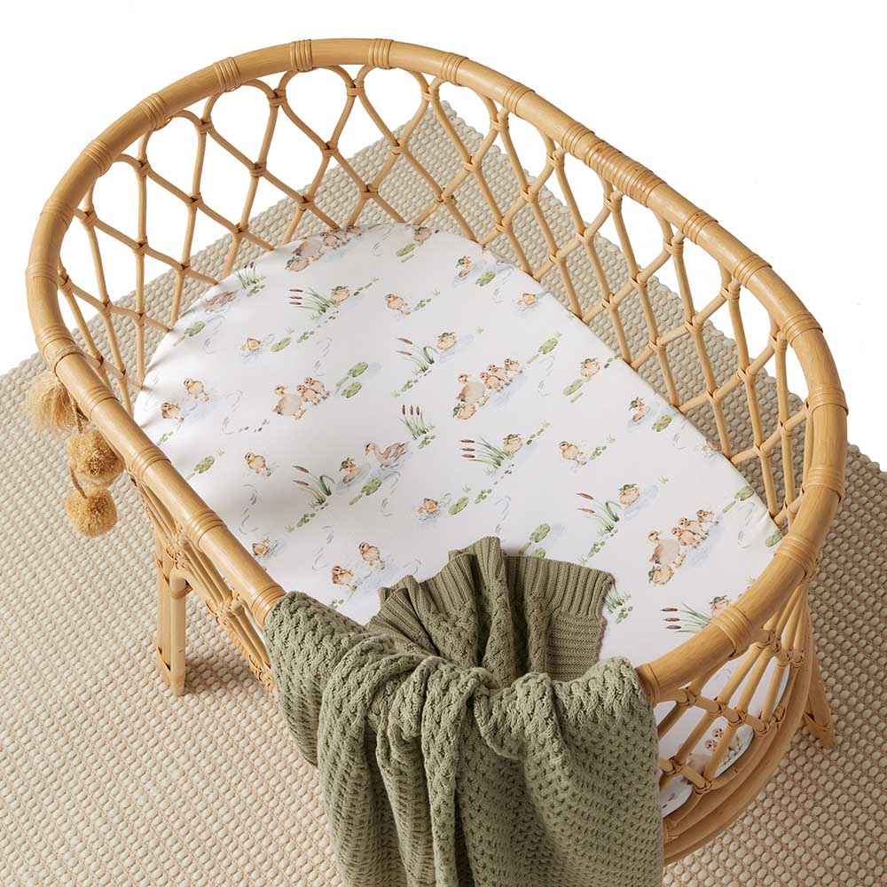 Duck Pond Organic Bassinet Sheet / Change Pad Cover - View 3