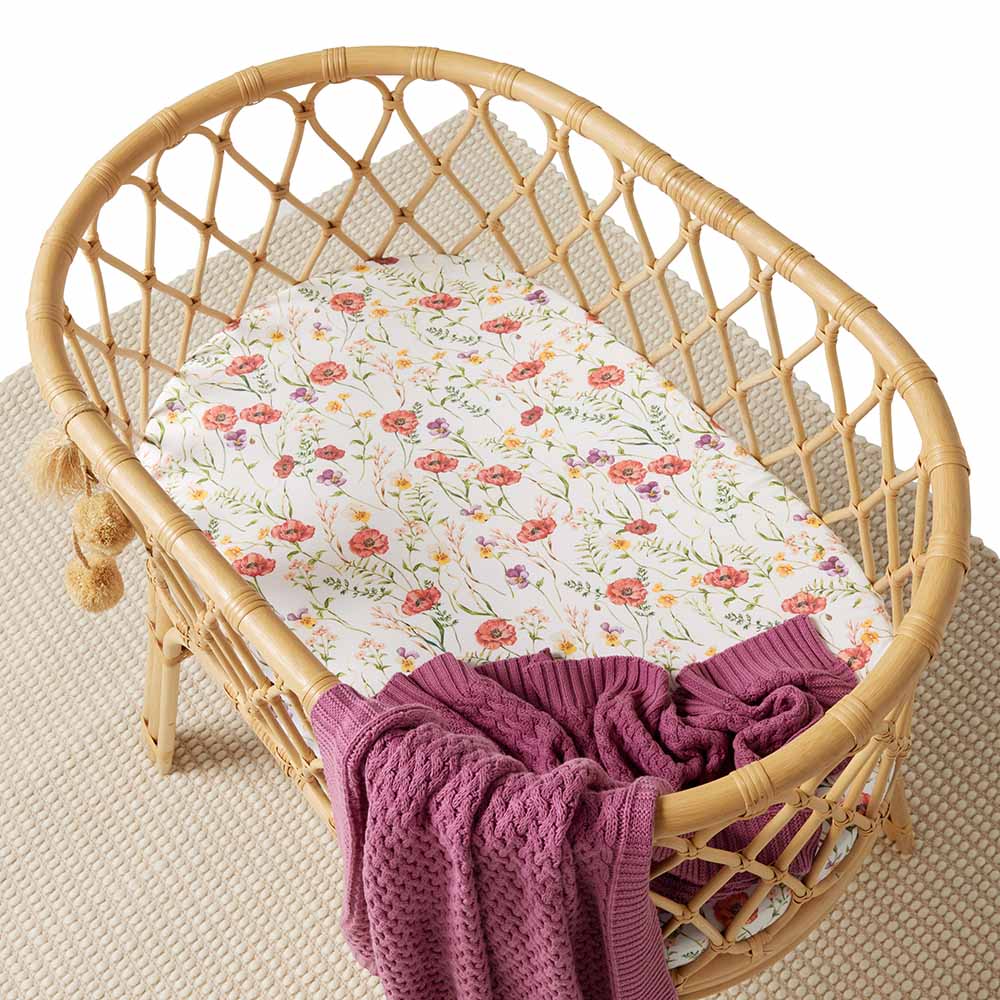 Meadow Organic Bassinet Sheet / Change Pad Cover - View 3