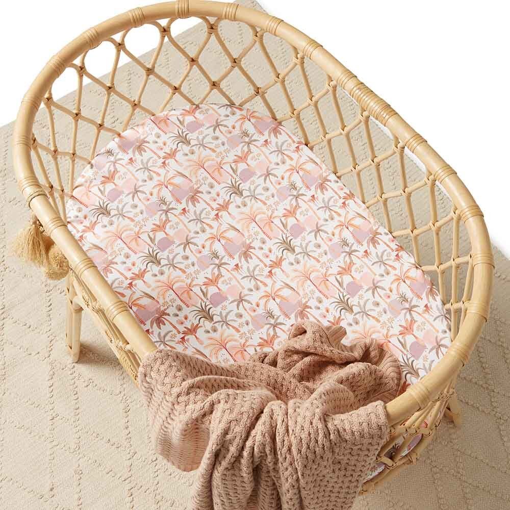 Palm Springs Organic Bassinet Sheet / Change Pad Cover - View 3