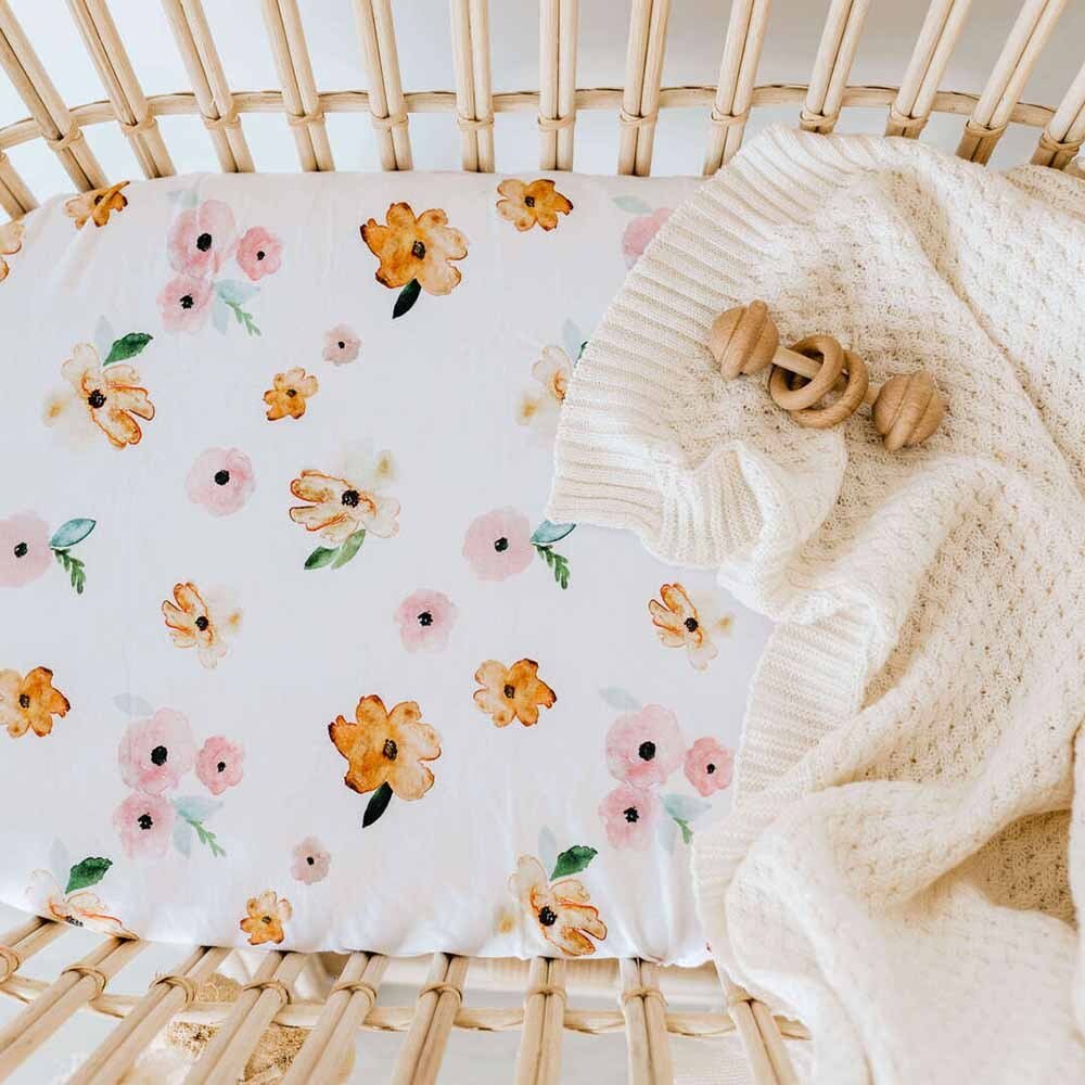 Poppy Organic Bassinet Sheet / Change Pad Cover - View 6