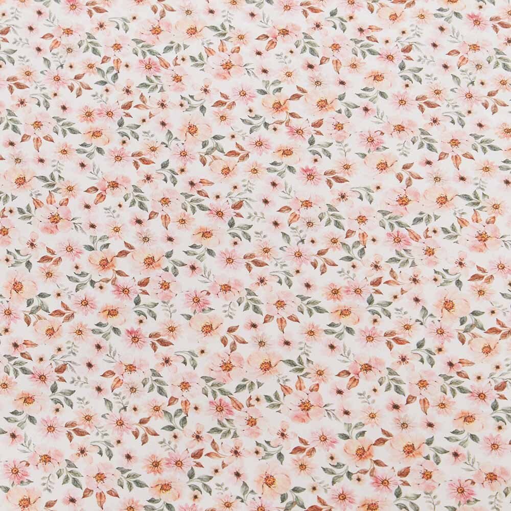 Spring Floral Organic Bassinet Sheet / Change Pad Cover - View 2