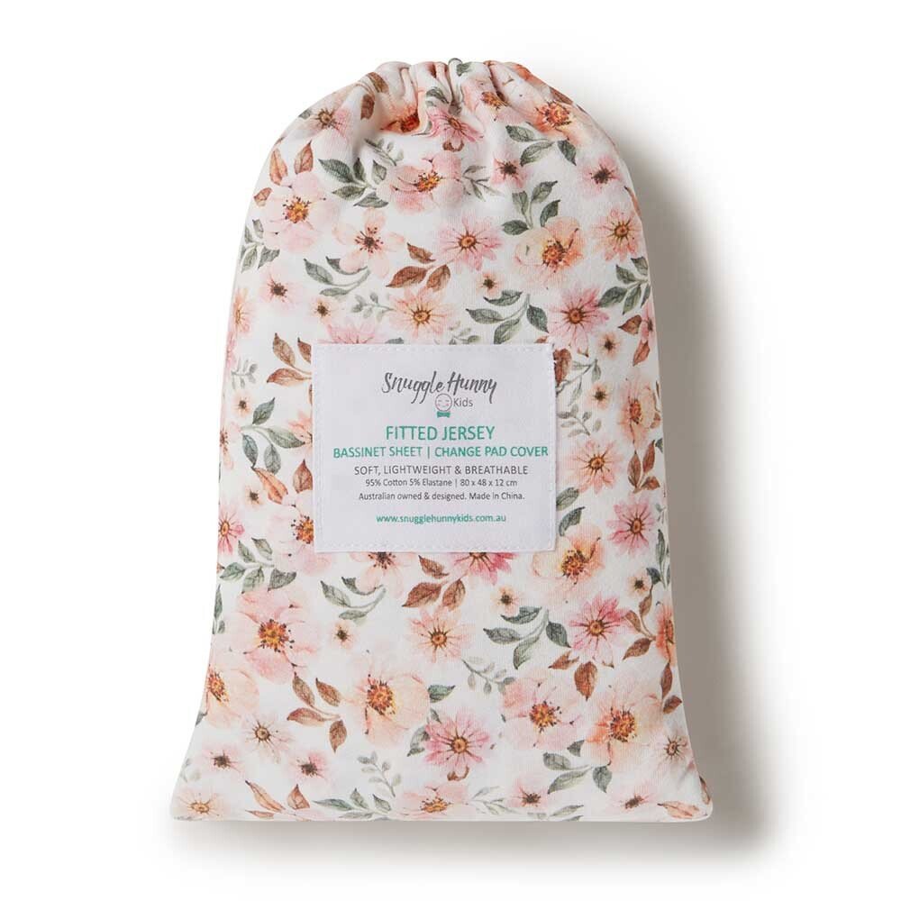 Spring Floral Organic Bassinet Sheet / Change Pad Cover - View 6