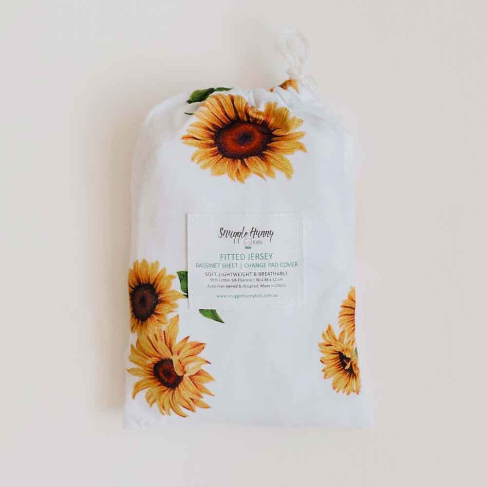 Bassinet Sheet - Sunflower Organic Bassinet Sheet / Change Pad Cover