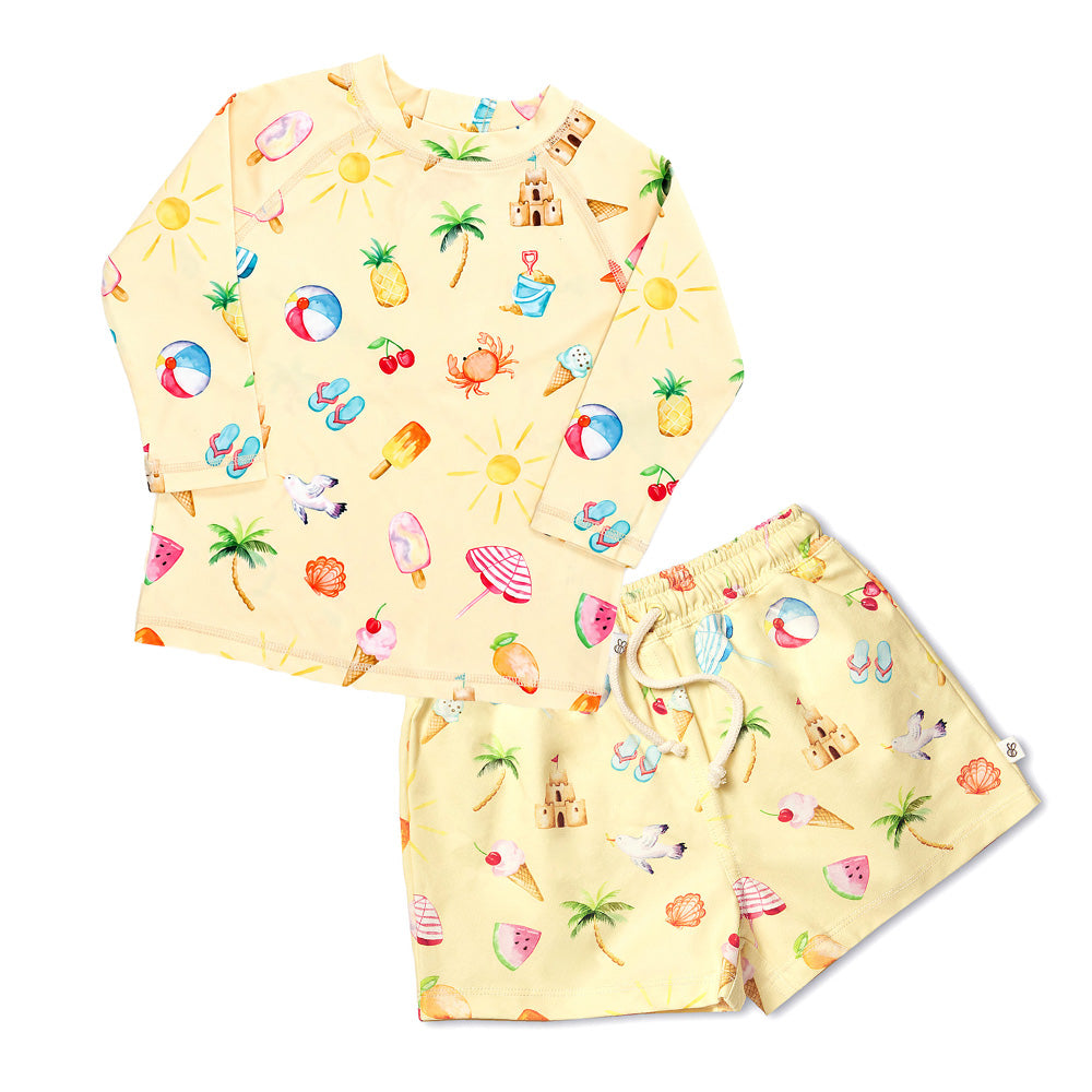 Bundle - Beach Fun Rashie Vest & Board Shorts - View 1