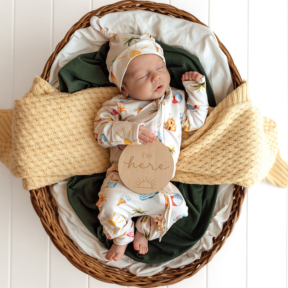 Beach Fun Organic Snugglesuit Convertible Romper - View 9