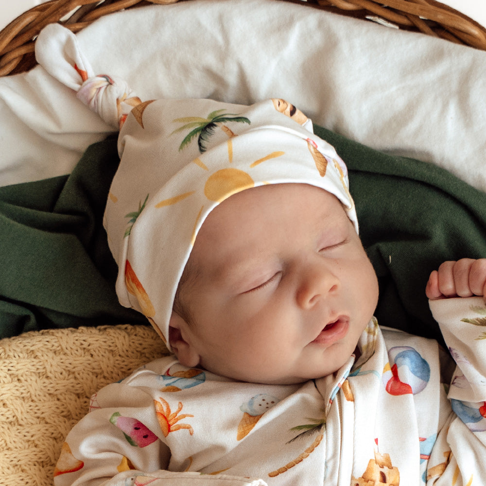 Beach Fun Organic Knotted Beanie - View 3